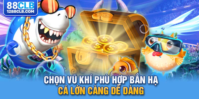 Chọn vũ khí phù hợp bắn hạ cá lớn càng dễ dàng